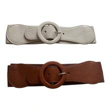 Elegant Women's Matching Belts For Everyday Wear - Maroon - View 2