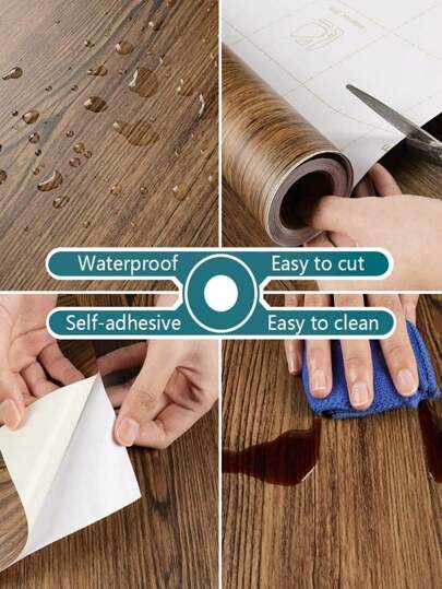 Roll Contact Paper Wood Wallpaper Distressed Grain Rustic Peel Stick Waterproof Self Adhesive Removable Look Brown, Renovation Stickers Wand Panels, Paper, Wallpapers, ation Items Refresh Your Home, Festival Birthday Graduation view 5