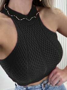 KNITTING REGULATED SEXY JEWELLERY FASHION WOMEN'S - Black - View 1