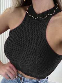 KNITTING REGULATED SEXY JEWELLERY FASHION WOMEN'S - Black - View 2