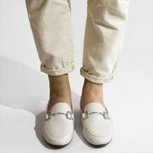 Aretha Croco Detail Moccasin - trắng - Xem 4