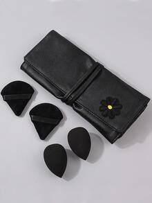 Bộ 23 cọ trang điểm Minimalist Daily 13 cọ, 3 mút tán kem nền, 3 bông che khuyết điểm mini hình ngón tay cái, 3 bông phấn hình tam giác, 1 túi đựng cao cấp di động, Bộ dụng cụ toàn diện cho người mới bắt đầu, Bộ cọ, Bộ cọ trang điểm, Bộ cọ trang điểm, Bộ trang điểm hoàn chỉnh, Bộ cọ trang điểm, Bộ trang điểm hoàn chỉnh, Bộ cọ, Bộ cọ trang điểm, Bộ quà tặng trang điểm, Bộ - màu đen - Xem 6