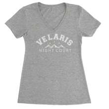 Velaris Night Court Starfall Ladies V-Neck T-Shirt - 希瑟灰色 - 查看 1