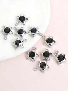 10 chiếc vòng cổ hợp kim hình ngôi sao năm cánh đính đá nhiều màu sắc ngọt ngào và mát mẻ, vòng cổ vòng tay hoa tai phụ kiện tóc trâm cài điện thoại, mặt dây chuyền hợp kim hình ngôi sao năm cánh tự làm, phụ kiện trang sức đa năng và dễ sử dụng - Quà tặng hoàn hảo cho người yêu và bạn bè - ngôi sao năm cánh - Xem 18