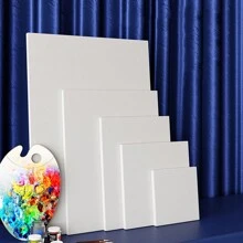 1 tela da pittura semplice, tela per pittura multiuso semplice, cornice e tela per pittura a olio