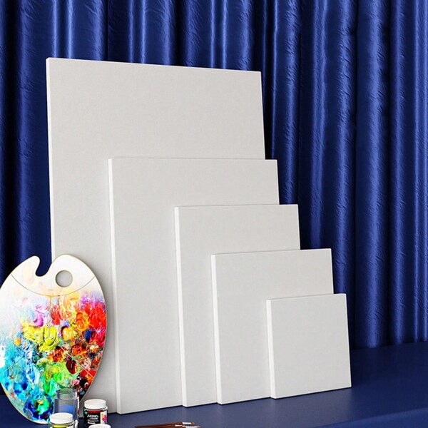 1pc Plain Painting Canvas, Simple Multipurpose Painting Canvas Board, Oil Painting Frame & Canvas