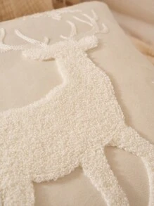 1 vỏ gối sofa tuần lộc Giáng sinh, vỏ gối trang trí Giáng sinh, có hình bông tuyết, vải nỉ mềm, thêu nhung, phong cách truyền thống, trang trí mùa đông, cho phòng khách, vỏ gối sofa, đồ trang trí giường, đồ trang trí nhà ngày lễ, quà tặng Giáng sinh - Màu be - Xem 8