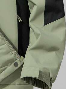 Damen Outdoor Fleece Jacke mit Polsterung, wind- und wasserdicht, warme Fleece Skijacke, Mountain Windbreaker mit Kapuze, Multitaschen