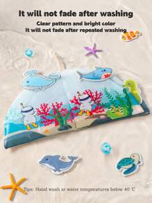 1pc Tear-Resistant Baby's Interactive Cloth Book With Matching Pictures And Reusable Stickers, Early Learning Educational Toy, Cute Design, Washable (Colors Randomly Picked) - Multicolor - View 10