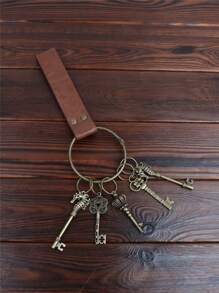 1PC Medieval Keychain Medieval Belt Cool Key Holder Renaissance Viking Faire LARP Santa's Magic Key Christmas Cosplay Prop - A - View 9