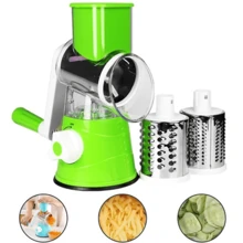Grater Slicer Vegetable Cutter Manual 3 In 1 Kitchen - màu xanh lá - Xem 4