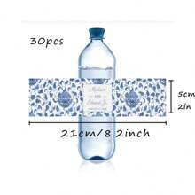 30 miếng dán nhãn chai nước tùy chỉnh tự dính kẹo bọc trang trí tiệc cô dâu văn bản cá nhân, đồ dùng thiết yếu cho đám cưới, không khí ấm áp, nhà cửa & sinh hoạt, đồ thủ công đám cưới tùy chỉnh - Nhiều màu - Xem 7