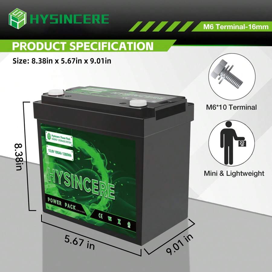 4 Pack 12V 100Ah LiFePO4 Lithium Trolling Motor Battery,Up To 15000