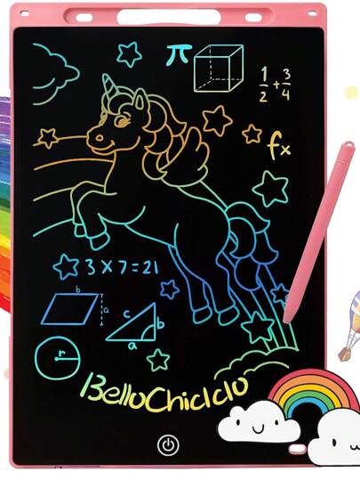 2pcs And 1pc, 10 Inch Electronic Drawing Board, Writing Board, Drawing Board, Color Screen Graffiti Board, Learning Board, Writing Board, Educational Christmas Birthday Gift, Halloween Christmas Gift, Thanksgiving Gift, Easter Gift, LCD Writing Board, Reusable Drawing Board, Color Graffiti Board, Digital Writing Board, Educational Learning Gift