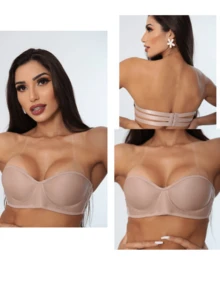 Strapless Bra - 米色 - 查看 5