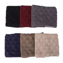 1 件时尚柔软针织围脖运动围巾女男面罩冬季滑冰跑步保暖围巾面罩加厚防寒领子 - 彩色 - 查看 4