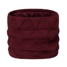 1 件时尚柔软针织围脖运动围巾女男面罩冬季滑冰跑步保暖围巾面罩加厚防寒领子 - 彩色 - 查看 6