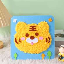 1pc DIY Sewing Craft Kit For Kids, Christmas Handmade Toys, Christmas Small Gifts, Santa Claus, Snowman, Christmas Tree, Reindeer, Gingerbread Man, Creative Cartoon, Knitted Embroidery Painting, Material Pack, Educational DIY Craft Kit,Diy,Embroidery Kit,Embroidery