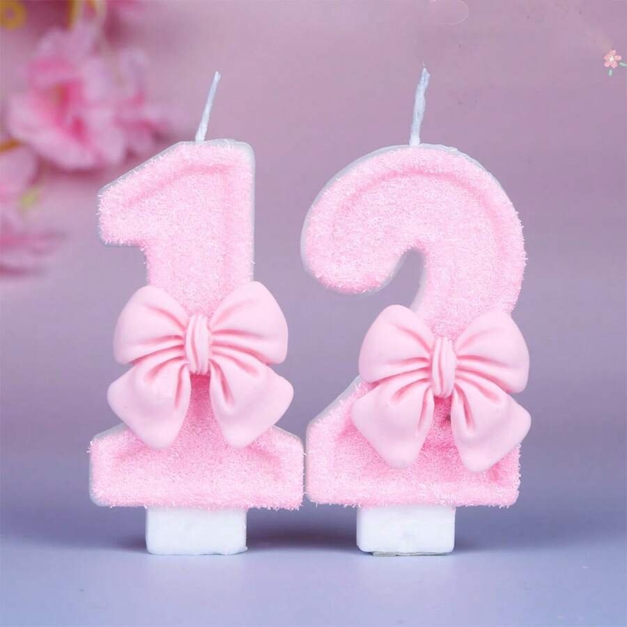 1pc Pink Butterfly Shaped Birthday Candle, Ideal For Birthday Cake Decoration, Anniversary Celebration And Romantic Dinner Table Decoration, Wedding Decoration, Valentine Decoration,Christmas