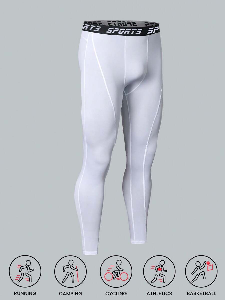 弹力运动压缩裤，紧身紧身裤，适合健身房锻炼户外跑步篮球骑行，男友风格速干紧身裤