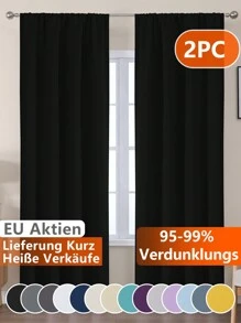 VEHEDE Set da 2 pezzi di tende termoisolanti, termoregolanti e protettive dal sole di colore grigio scuro, lunghezza 175 cm per la camera da letto e tende oscuranti perforate per il soggiorno - Dunkelgrau - Visualizzare 11