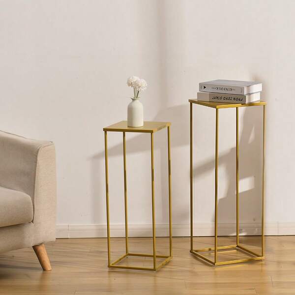 Set di fioriere moderne per decorazione ad angolo, piedistallo per piante con basi rimovibili per giardino, decorazione per interni