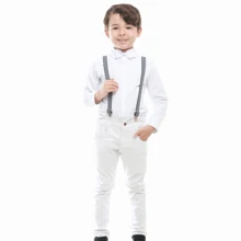 White Christening Baby Boy's Clothing, Social Sizes 1 To 8 - 白色 - 查看 6