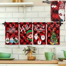 5 Packs Christmas Towels Are Soft, Comfortable, And Cartoon Christmas Patterns Have Good Water Absorption
