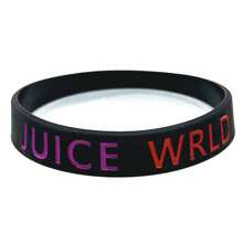 1pc Silicone Wristbands Bracelets - Black - View 2