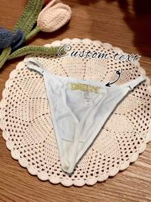 String fantaisie personnalisé drôle avec breloques dorées Nom personnalisé String avec breloque avec n'importe quel nom Bikini String personnalisé Cadeau de couple Cadeaux de Noël Joyeux Noël Sous-vêtements de Noël personnalisés, Coloré, Mignon, Adorable, Sobre, Drôle, Personnalisé, Unique, Personnalisé, Cadeau idéal pour lui, Cadeau idéal pour elle, Petit ami, Petite amie, Famille, Amis, Grands-parents, Elle