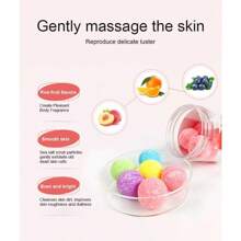 7件/套拉丝糖果磨砂膏，水果香味沐浴盐磨砂球，光滑皮肤去角质方糖，美白身体磨砂球，身体护理磨砂膏