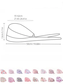 1 pieza Gorro de trabajo con estampado digital floral, animal y de corazón sobre base rosa, apto para médicos, enfermeras, salones de belleza, hospitales veterinarios y trabajadores de limpieza - Antibacteriano, antipolvo