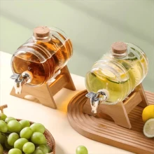 1 个 3L 大容量家用水壶带水龙头和底座，适用于果茶、花茶、果汁，适用于家庭厨房、餐厅，圣诞节、万圣节或生日派对、单身派对聚会、储物用具、房间装饰的最佳选择，可用于饮用水、咖啡、牛奶、饮料等，适用于厨房、餐厅、酒吧、派对、聚会、婚礼、送给朋友的礼物、送给男朋友的礼物、送给父亲的礼物、圣诞礼物、新年礼物。