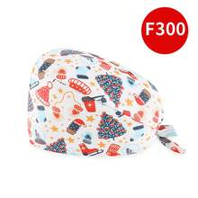 1 pezzo Cappello da infermiera in poliestere stampato, berretto da lavoro per costume e rappresentazione, regolabile e traspirante, adatto per medici pediatrici, adatto per Ognissanti e Natale, unisex