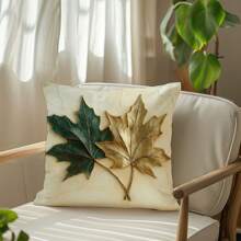 MEMNUN 1个17.7*17.7英寸(45*45厘米)/19.69*19.69英寸(50*50厘米)/15.75*15.75英寸(40*40厘米)金箔叶子2D印花枕套(单面印花),家居装饰靠垫套,适用于床、沙发、汽车,适合日常使用或高端简约家居装饰。 - 葉子D - 查看 7
