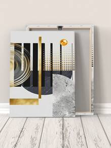 3 件装裱现代家居墙面装饰画，抽象形状图案艺术金色、黑色、明亮风格墙面艺术，白色高端墙面装饰，客厅、卧室、餐厅、办公室的完美礼物，包裹式画框 - 彩色 - 查看 9