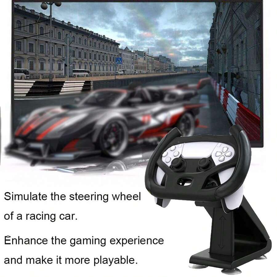 Gaming Racing Wheel Compatible With , Byson Steering Wheel With 4 Table Suction Cup For Playstation 5 Dualsense Controller Gaming Racing Wheel, Accessories (Controller Not Included) - Multicolor - View 1