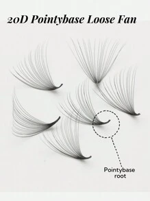 一盒560根，10D/12D/14D/16D/18D/20D预制浓密睫毛，0.05mm尖头，长度8-15mm，C型卷度，自然柔软，手工嫁接假睫毛 - C - 查看 13