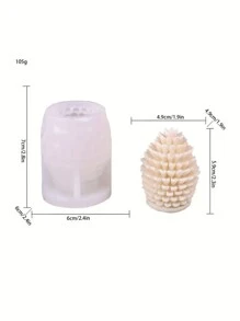 Molde de vela de silicone de pinha de Natal de 1 peça - Estênceis para fazer velas decorativas de Natal DIY, ferramenta de fundição para decoração de casa festiva com padrões detalhados e design de fácil liberação