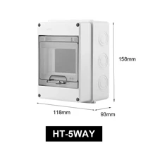 NetHong 5-Way Consumer Unit Fuse Box With RCD Breaker For Garage Shed Camper Caravan Van - Blanco - Ver 11