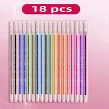 48pcs/24pcs/18pcs/12pcs/8pcs Color Flash Ballpoint Pen Set, 1.0mm Medium Pen Tip, Waterproof, Plastic Ball Pen, Clear And Visible Ink Volume, Suitable For Cardboard, Painting, Marking, Diary, Coloring, Art Projects. 48 Colors To Choose From, Very Bright Metallic Colors Back To School