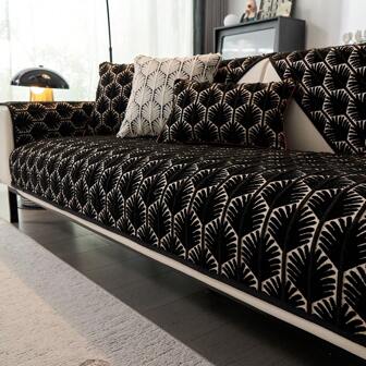1pc High-Quality Chenille Jacquard Sofa Cushion Cover, Universal Four Seasons, Non-Slip, 2024 New Model Seat Pad