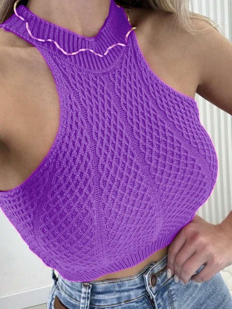 KNITTING REGULATED SEXY JEWELLERY FASHION WOMEN'S - Mauve Purple - View 1