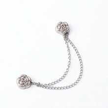 2 件玫瑰花磁性衣夹，多用途磁性无针胸针，适用于女士衣服头巾别针装饰开衫、袖口、下摆、裤子 - 彩色 - 查看 11