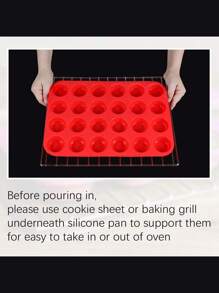 1pc/2pcs/3pcs/5pcs 12/24 Cups Nonstick Silicone Muffin Pan Silicone Baking Mold For Pastry Cupcake Cake Tart Bread Brownie