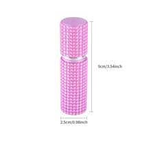1pc 10ml Diamond Studded Empty Refillable Bottle, Portable Travelsize For Cosmetics, Perfume, Liquid