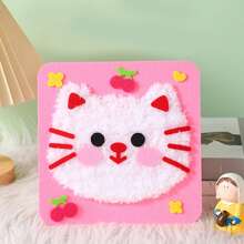 1pc DIY Sewing Craft Kit For Kids, Christmas Handmade Toys, Christmas Small Gifts, Santa Claus, Snowman, Christmas Tree, Reindeer, Gingerbread Man, Creative Cartoon, Knitted Embroidery Painting, Material Pack, Educational DIY Craft Kit,Diy,Embroidery Kit,Embroidery