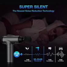 Rechargeable Deep Tissue Muscle Handheld  Massage Gun , Handheld Electric Muscle Massager, High Intensity Percussion Massage Device For Pain Relief With 9 Attachments & 30 Speed,Valentines Gift - 灰色 - 查看 3