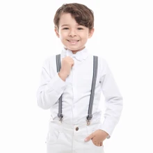 White Christening Baby Boy's Clothing, Social Sizes 1 To 8 - 白色 - 查看 2