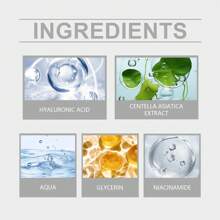 Hoygi 精华液 - 保湿滋润，含有积雪草提取物，可减少皱纹，透明质酸和烟酰胺，紧致滋养，保湿亮白，日常面部护理精华液 - 白色 - 查看 4